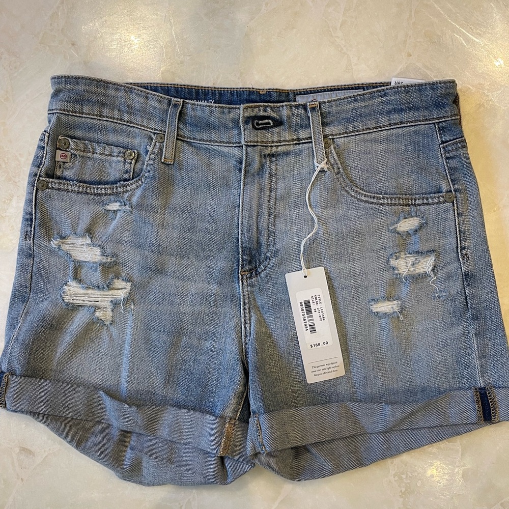 AG Adriano Goldschmied Light Blue Jean Shorts NWT Medium